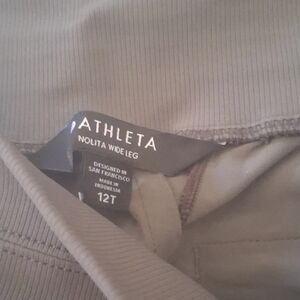 Athleta Tan Wide Leg Trousers